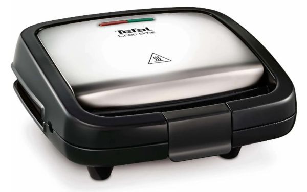 Сендвічмейкер Tefal Croc Time 700Вт, 1 пластина-гриль, корпус-пластик, чорно-сріблястий