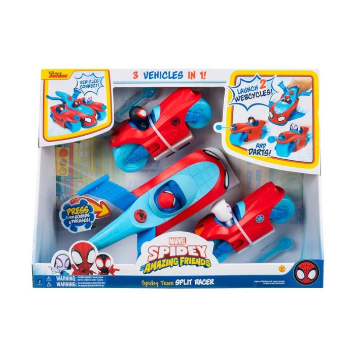 Ігровий набір 3 в 1 Spidey Deluxe Feature Vehicle Спліт команда Спайді (Spidey Team Split Racer)