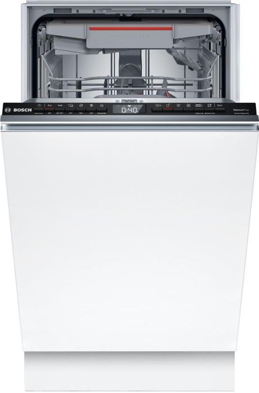 Посудомийна машина Bosch вбудована, 10компл., E, 45см, дисплей, 3й кошик, білий