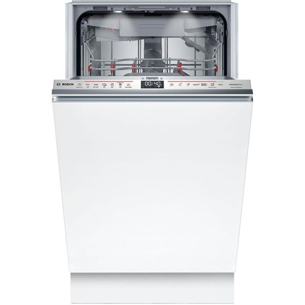 Посудомийна машина Bosch вбудована, 10компл., C, 45см, дисплей, 3й кошик, Zeolith, білий