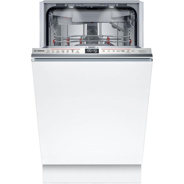Посудомийна машина Bosch вбудована, 10компл., C, 45см, дисплей, 3й кошик, Zeolith, білий