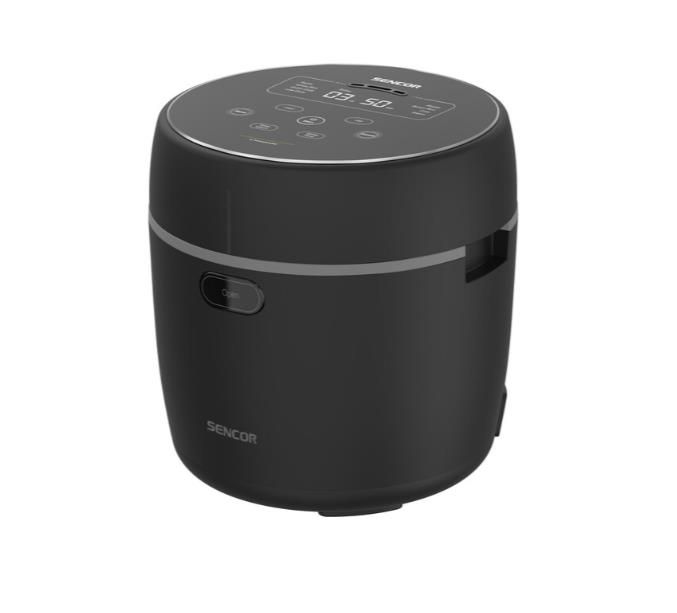 Рисоварка Sencor 350Вт, чаша-0.6л, сенсорне керування, 8 програм, нерж. сталь, пластик, чорний