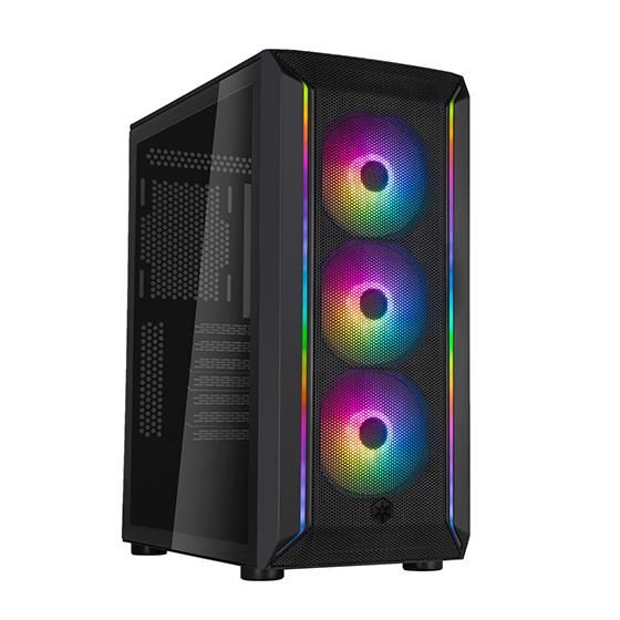 Корпус SilverStone Fara FA511Z-BG без БЖ, 2xUSB3.0, 3x120мм, ARGB VGA 360мм, LCS ready, TG Side Panel, ATX, чорний