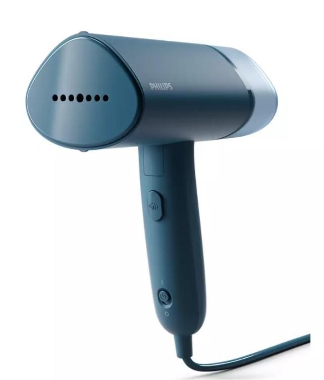 Відпарювач Philips компактний 3000 Series, 1000Вт, 100мл, постійна пара - 20гр, складана ручка, синій