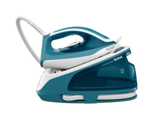 Праска-парогенератор Tefal Express Easy, 2600Вт, 1700мл, паровий удар -350гр, постійна пара - 120гр, керам. підошва, біло-бірюзовий