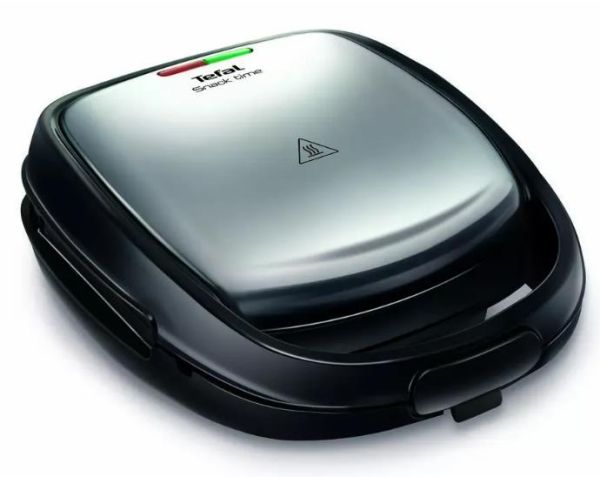 Мультимейкер Tefal Snack Time 3in1 700Вт, тефлон, 2 пластини, корпус-метал, чорно-сірий
