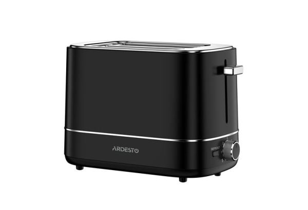 Тостер ARDESTO Timeless Elegance, 800Вт, пластик, 2 слоти, чорний