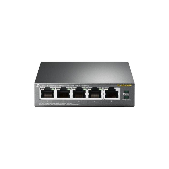 Комутатор TP-LINK TL-SG1005P 5xGE (4xPoE), 56Вт, Некерований