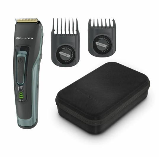 Машинка для стрижки Rowenta Advancer, для бороди, вусів, голови, мережа+акум., роторний мотор, насадок-2, кейс, титан.напил., темно-зелений