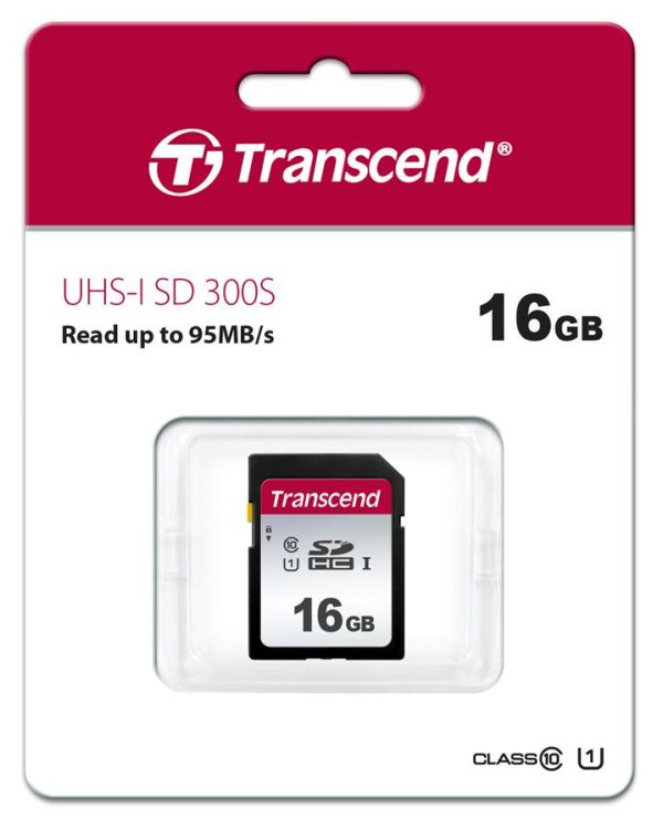 Карта пам'яті Transcend SD  16GB C10 UHS-I  R95/W10MB/s