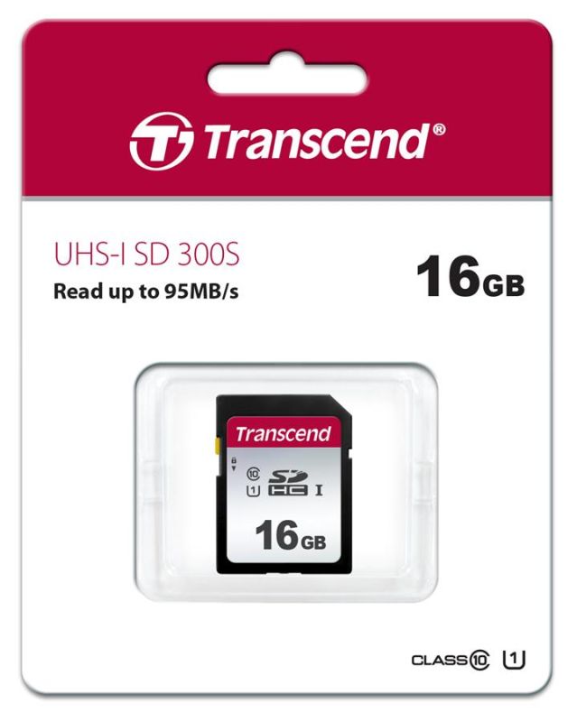 Карта пам'яті Transcend SD  16GB C10 UHS-I  R95/W10MB/s