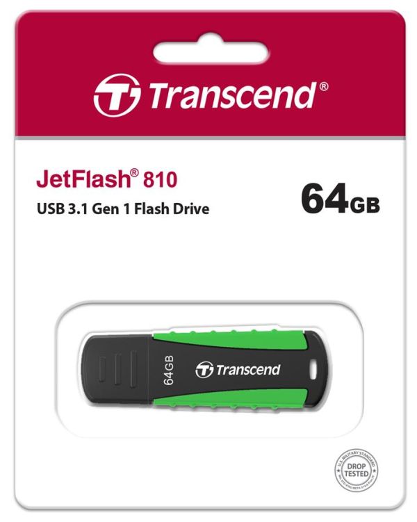 Накопичувач Transcend  64GB USB 3.1 Type-A JetFlash 810 Rugged