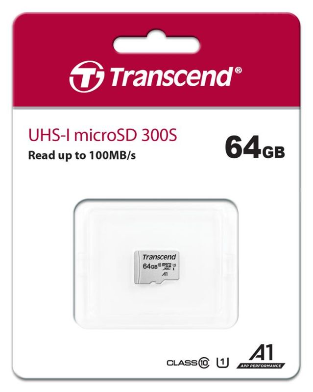 Карта пам'яті Transcend microSD   64GB C10 UHS-I R100/W20MB/s