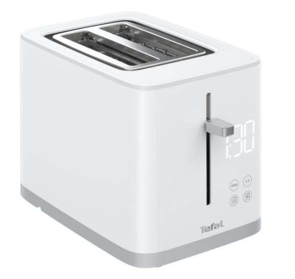Тостер Tefal Sense 850Вт, LED дисплей, метал/пластик, білий