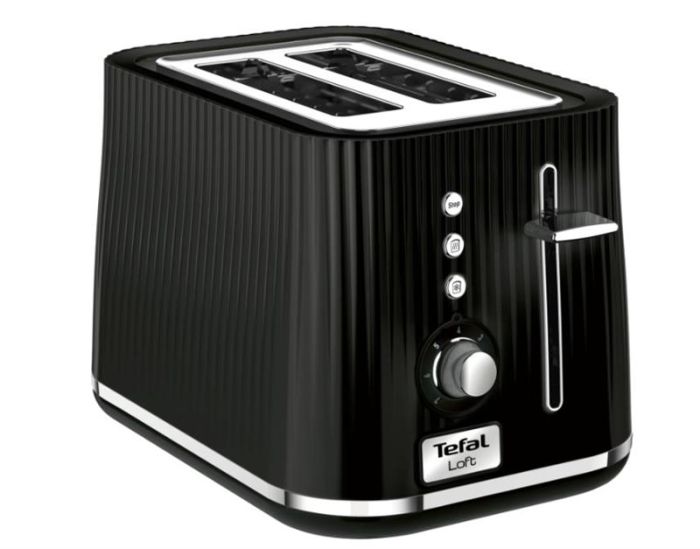 Тостер Tefal Loft 850Вт, розморожування, пластик, чорний