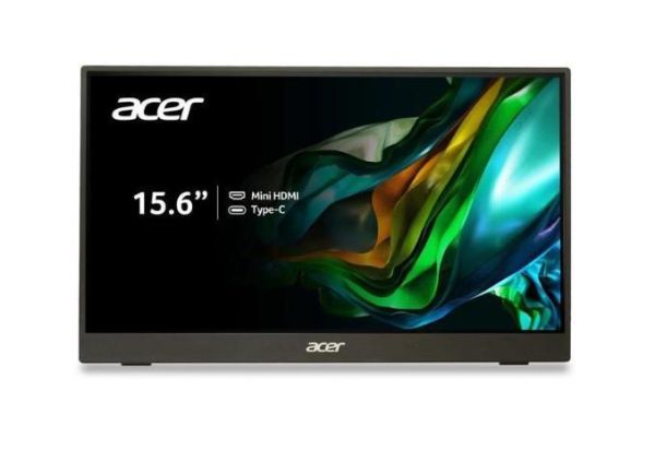 Монітор портативний Acer 15.6W" PM161W bmiuux miniHDMI, 2xUSB-C, MM, 1920:1200, IPS, 16:10, 4ms