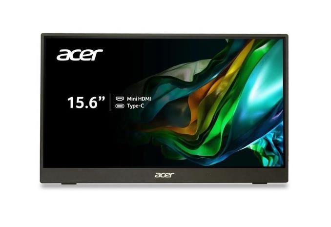 Монітор портативний Acer 15.6" PM161Q B1bmiuux HDMI, 2xUSB-C, IPS, 4ms