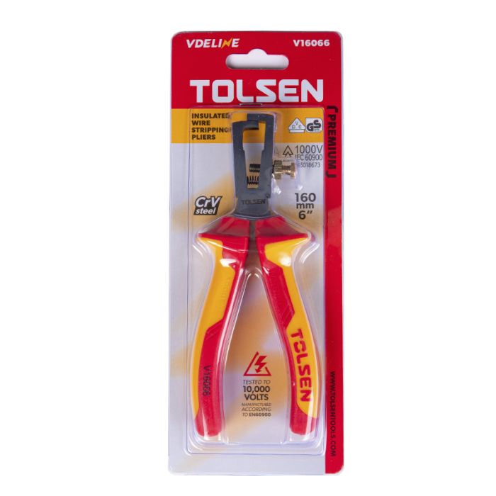 Знімач ізоляції Tolsen Premium, діелектричнй, 1-3.2мм2 18-8 AWG, 160мм