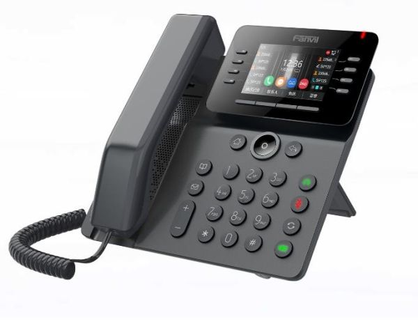 Телефон IP Fanvil V64 2xGE LAN, 1xUSB-A, BT4.2, Wi-Fi, 21 DSS клавіш, 12 SIP line, SW Linux, PoE, 3.5" кольоровий дисплей, чорний