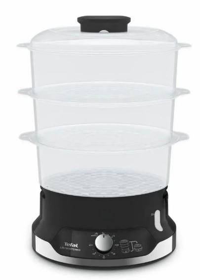 Пароварка Tefal Ultracompact, 800Вт, об'єм-9л, резервуар для води -1л, механічне керув., пластик, чорний