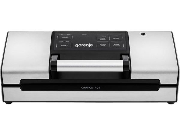 Вакууматор Gorenje для пакетів, 120Вт, 30см, електронне керування, +10 пакетів, нерж, чорний