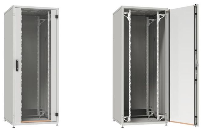 Шафа ZPAS 19", 42U, SZB IT, передні скляні двері, 800x600 мм, максимально 1500кг, чорна