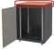 Шафа ZPAS 19", 18U, SJB, передні скляні двері, без стільниці, 600x600 мм, максимально 45кг, чорна