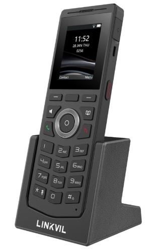 Трубка IP-DECT Fanvil W610D, кольоровий дисплей 2.0” 240x320 LCD, 4 SIP лінії, робота з DECT-базою W710D, підключення гарнітури через BT5.0 або роз’єм 3,5 мм