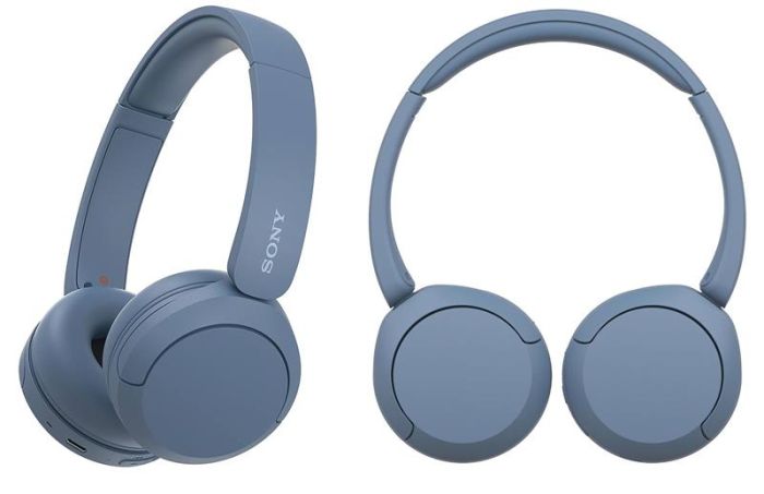 Навушники On-ear Sony WH-CH520 BT 5.2, SBC, AAC, Wireless, Mic, Синій