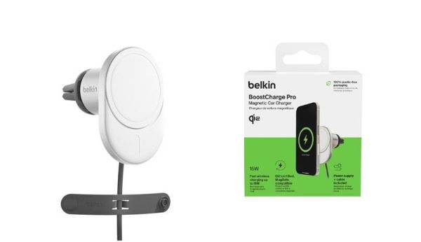 Автомобільний тримач смартфона Belkin Qi2 з бездротовою зарядкою (дефлектор)