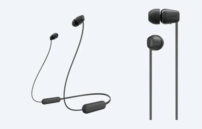 Навушники In-ear Sony WI-C100 BT 5.0, IPX4, SBC, AAC, Wireless, Mic, Чорний