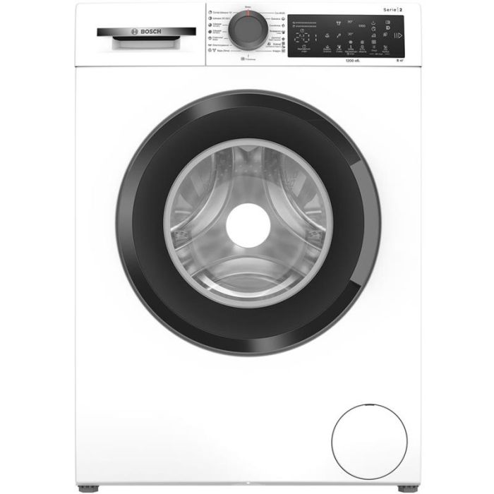 Пральна машина Bosch фронтальна, 8кг, 1200, A, 52см, дисплей, білий