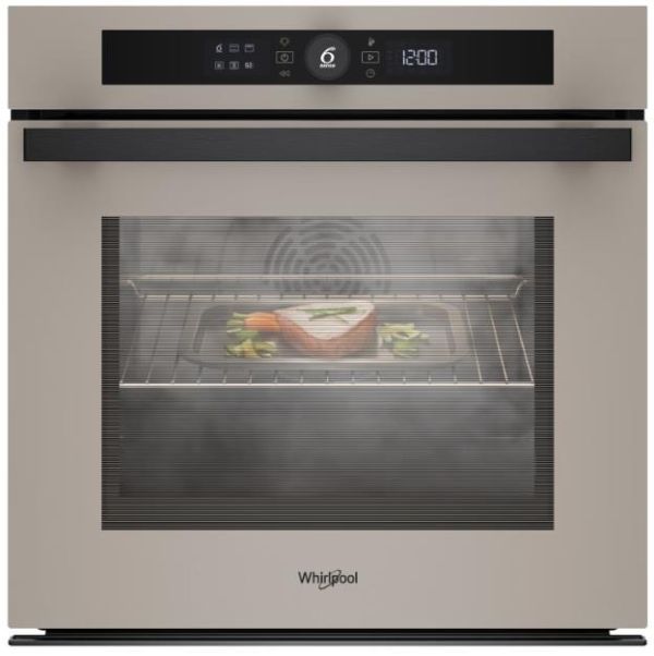 Духова шафа Whirlpool електрична, 73л, A+, дисплей, конвекція, телескопічні напрямні, бежевий