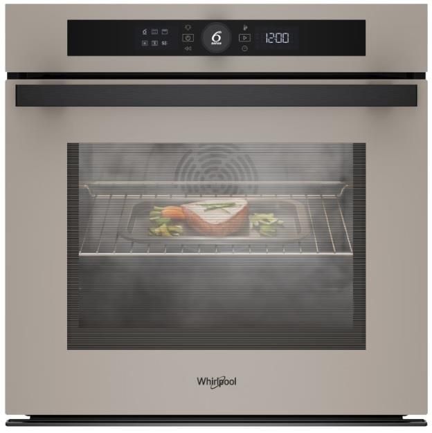 Духова шафа Whirlpool електрична, 73л, A+, дисплей, конвекція, телескопічні напрямні, бежевий