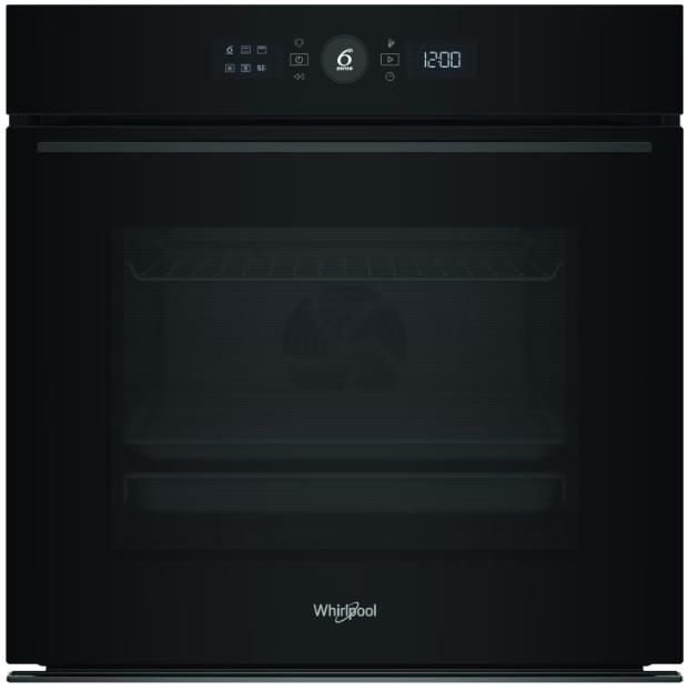 Духова шафа Whirlpool електрична, 73л, A+, дисплей, конвекція, телескопічні напрямні, чорний