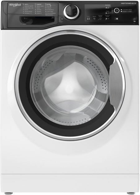 Пральна машина Whirlpool фронтальна, 6кг, 1200, C, 43см, дисплей, інвертор, люк чорний, білий