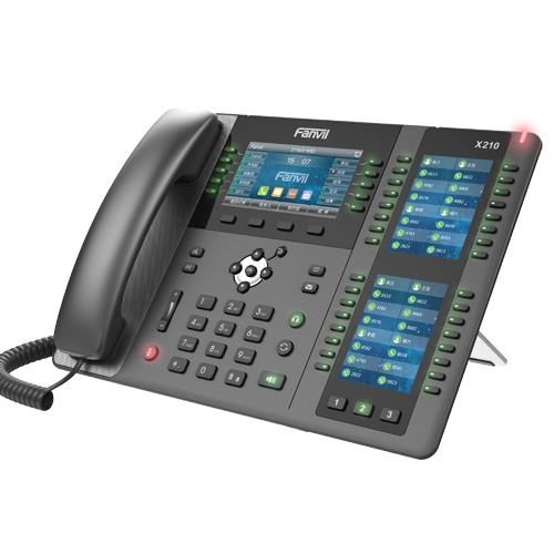 Телефон IP Fanvil X210 2xGE LAN, 1xUSB-A, BT4.2, 20 SIP line, SW Linux, 106 DSS клавіш, PoE, 4.3" кольоровий екран