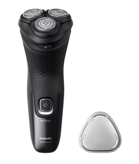 Бритва електр. Philips роторна Series 3000X,  бритв.головок-3, Li-Ion, сух.+волог., тример, чорний