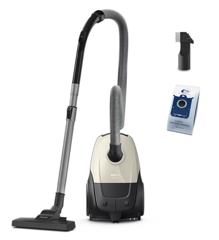 Пилосос Philips мішковий Series 1000, 750Вт, конт пил -3л, НЕРА, біло-сірий
