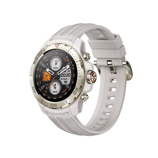 Смарт-годинник Mibro GS Explorer 48мм, 1.32", 466x466, AMOLED, BT 5.3, Dual-band GPS, 10 ATM, пісочно-білий