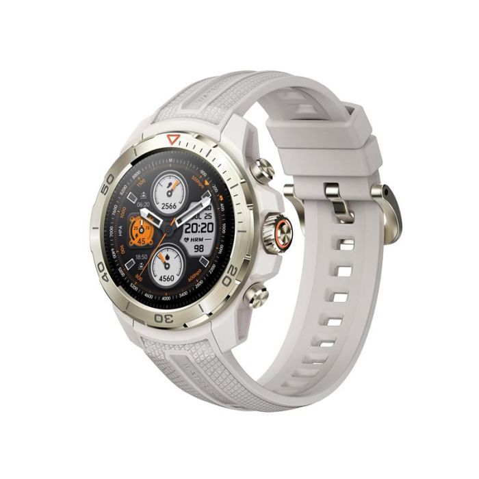 Смарт-годинник Mibro GS Explorer 48мм, 1.32", 466x466, AMOLED, BT 5.3, Dual-band GPS, 10 ATM, пісочно-білий