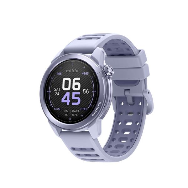 Смарт-годинник Mibro GS Active 2 46мм, 1.32", 466x466, AMOLED, BT 5.3, GPS, 5 ATM, ліловий