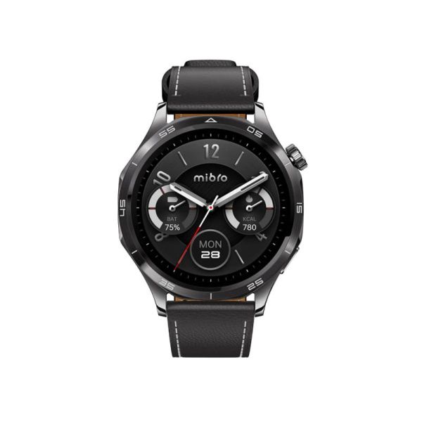 Смарт-годинник Mibro GT 46мм, 1.43", 466x466, AMOLED, BT 5.3, GPS, 5 ATM, темний метал