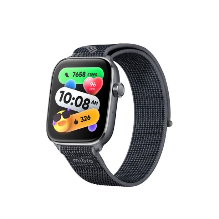 Смарт-годинник Mibro Fit 44мм, 1.75", 390x450, AMOLED, BT 5.3, GPS, 5 ATM, чорний