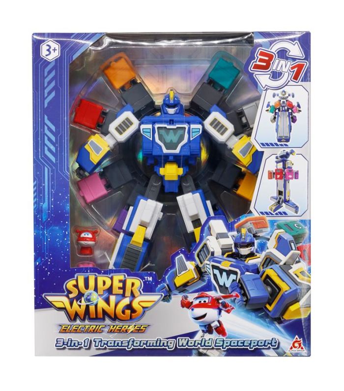 Ігровий набір Super Wings Transforming Всесвітній космодром 3в1