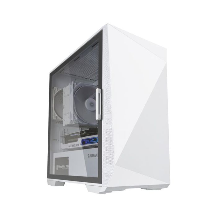 Корпус Zalman Z1 Iceberg без БЖ, 2xUSB3.0, 1xUSB2.0, 3x120мм, VGA 330мм, LCS ready, TG Side Panel, mATX, білий