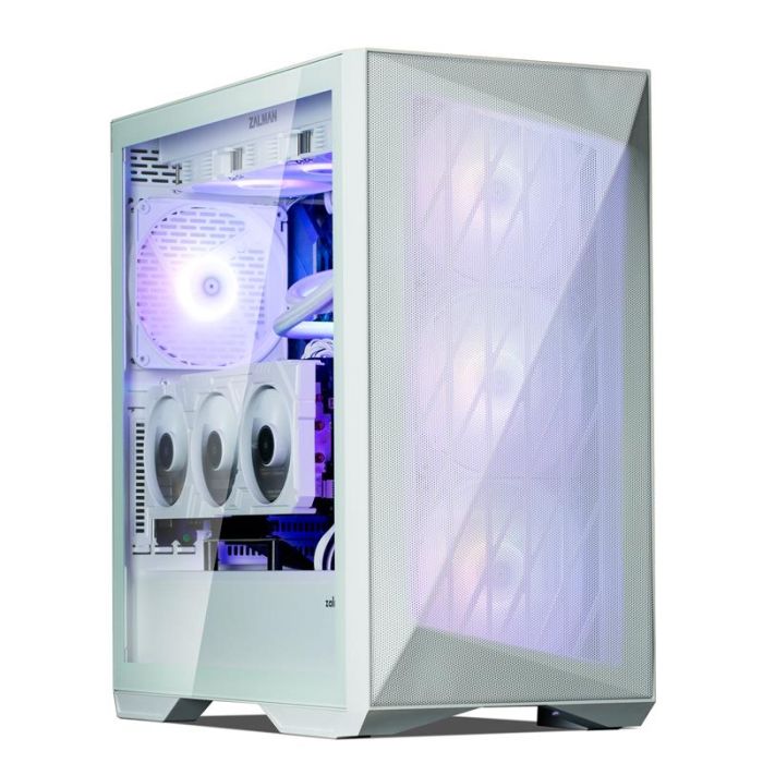 Корпус Zalman Z9 Iceberg MS без БЖ, 2xUSB3.0, 2xUSB2.0, 1xUSB 3.1 Gen2 Type-C, 4x140мм ARGB, VGA 390мм, LCS ready, TG Side Panel, EATX, білий