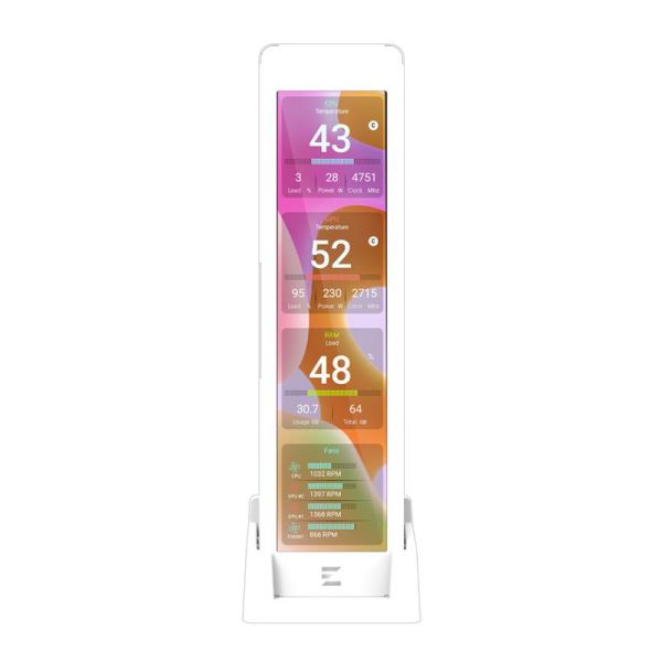 Дисплей зовнішній Zalman ZM-MF916, 269 x 70 x 15(В)мм, 60Hz, 1920 x 462, USB 9Pin, рамка біла