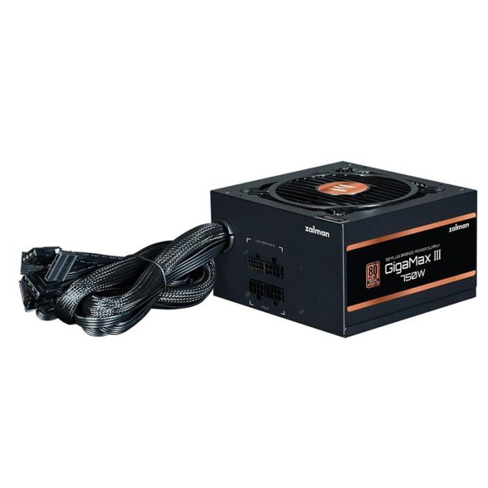 Блок живлення Zalman Gigamax 3  (750W), 88%, 80+ Bronze, 120мм, 1xMB 24pin(20+4), 2xCPU (8pin(4+4)+8pin), 3xMolex, 6xSATA, 4xPCIe 8pin(6+2), 1xPCIe GEN5 16pin,